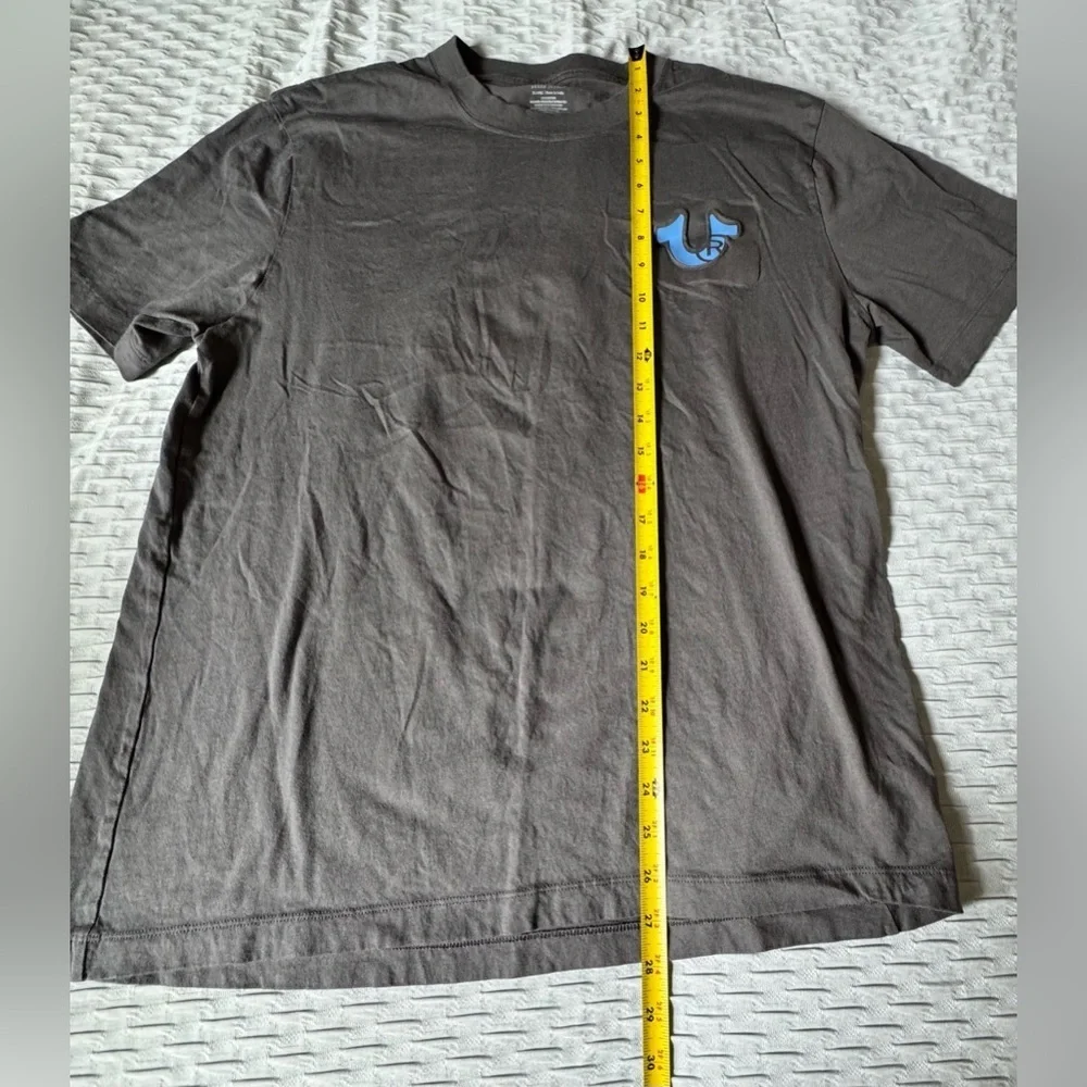 True Religion Grey Short Sleeve Tee with Logo XL